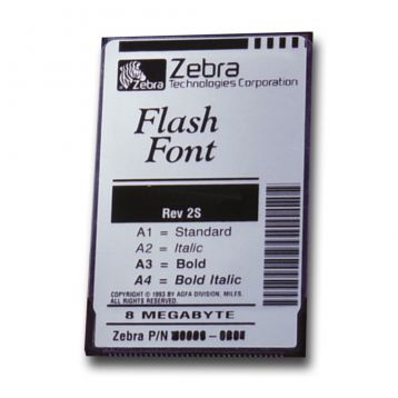 ZEBRA PCMCIA CARD FONTS Univers