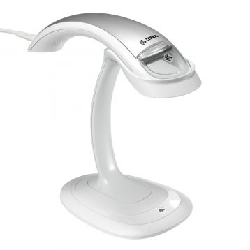 Lecteur imageur 2D Zebra DS4801 en USB et stand - Blanc