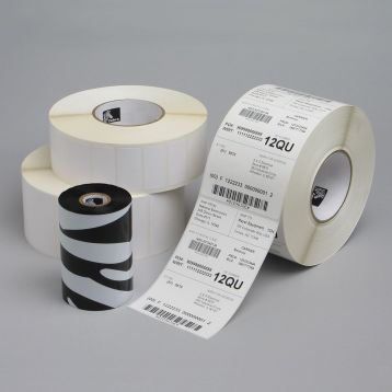 FSM - Etiquette Zebra Polypro 3000T brillant - 76mmx76mm