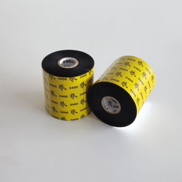 Zebra Wax-resin 3400 - 110mmx450m - Black Ribbon