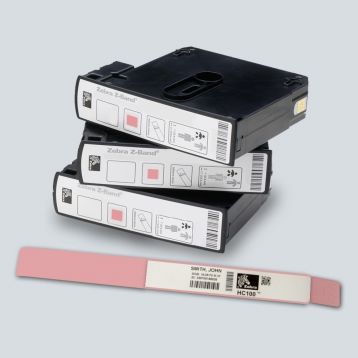 ZEBRA bracelet - Z-Band UltraSoft baby - PINK BORDER - in cartridge