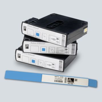ZEBRA bracelet - Z-Band UltraSoft baby - BLUE BORDER - in cartridge