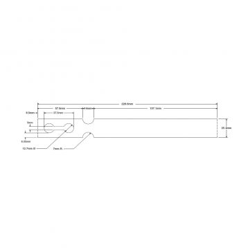 Zebra Extra Tuff 8000T - 25mmx229mm - 180 Micron Polyolefin Nursery Tag Label