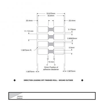 FSM - Etiquette Zebra PolyE 3100T pour bijoux