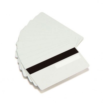 Zebra White PVC Card with Signature and HiCo Magnetic Stripe