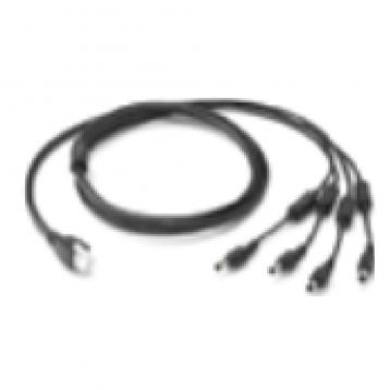 Cable to power two 4-slot battery chargers