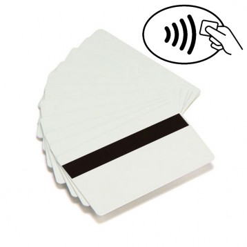 White Zebra PVC UHF, RFID Card with Magnetic Stripe